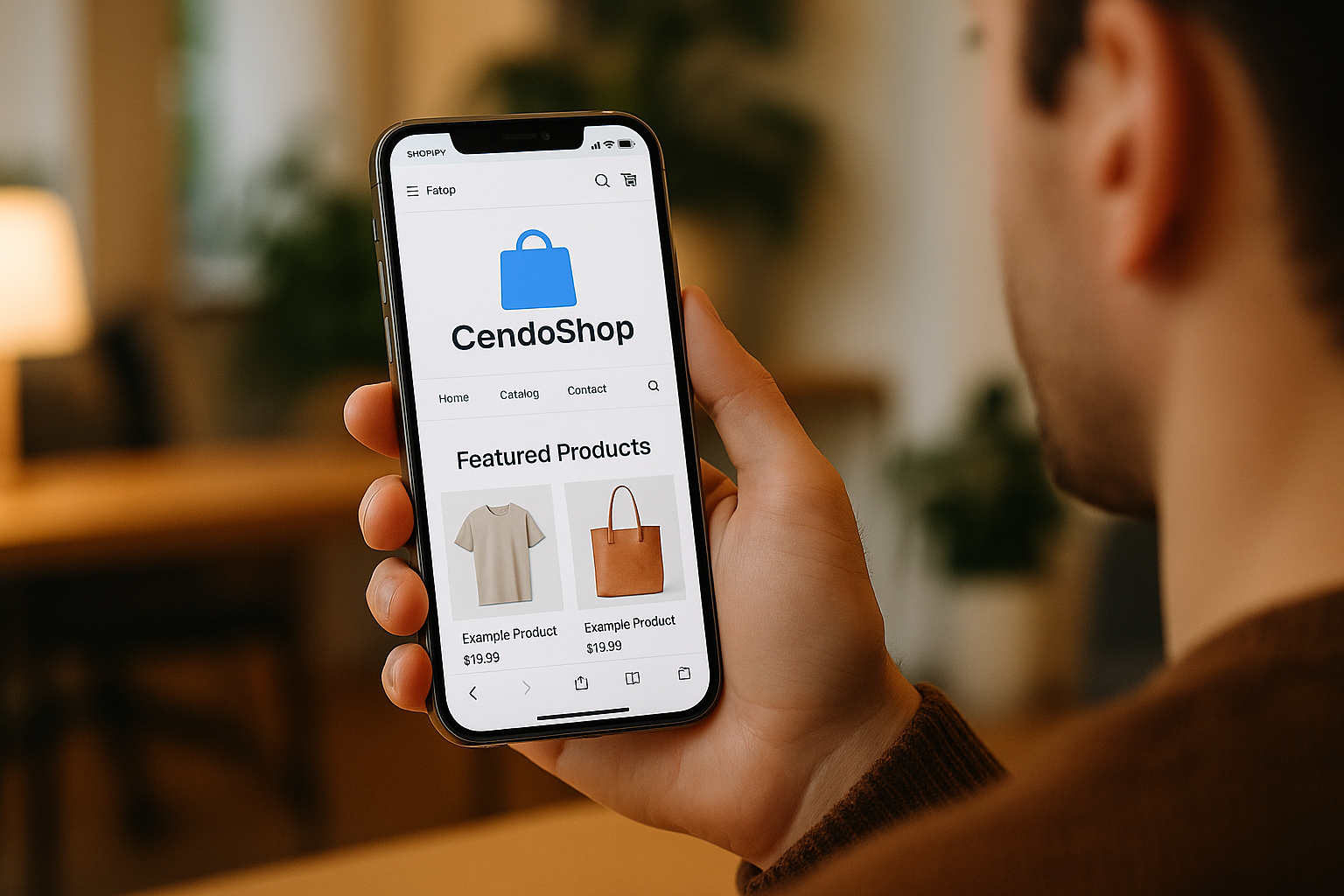 CendoShop store op iPhone scherm
